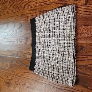 Milly Size 4 Women's Tweed (black, white, gray, gold, plad) Skirt